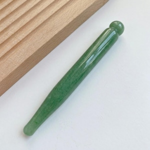 Natural Crystal Acupressure Stick, Jade Massage Spoon, Hand Carved Jade Gua Sha Massage Tool, Facial & Body Spa Relax Self Care Gift image 9