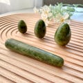 4-Piece Natural Jade Yoni Egg Massage Set, Exercise Egg, Feminine Care Massage Ball, Crystal Decor Gifts, Healing Crystal, Gift For Her