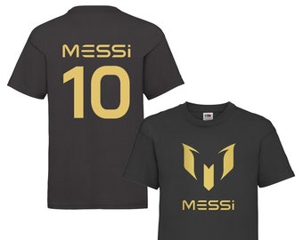 Lionel Messi Inspired Soccer T shirt  footy merch  Messi Merch Messi TEEs Boys Girls Gift Top Tee 3-13yrs Number 10 #10