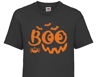 Kids Boo faced Halloween T-Shirts 21, Boo Halloween Tshirt, Halloween Kids Shirt, Cute Halloween Boo Shirt, Spooky Shirt, Spooky Season