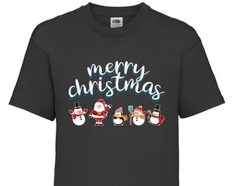 Kids Merry Christmas T-Shirts, Cute Christmas Shirt, Holiday Shirt, Reindeer Christmas T Shirts for Kids, Festive Clothing, Christmas Gift