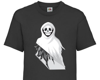 Kids Ghost faced Halloween Tshirt, Halloween Costumes, Party wear, Boys and Girls, Ghost Tshirts, Digital Prints