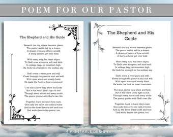 Pastor Appreciation Poem Print: Heartfelt Gift for Pastor (digital