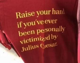 Victimized by Caesar Shirt Roman Empire Tee Funny Meme Shirt Inappropriate Shirt Gag Gift Dumb Shirts that go hard Cursed Shirt Weird Shirt