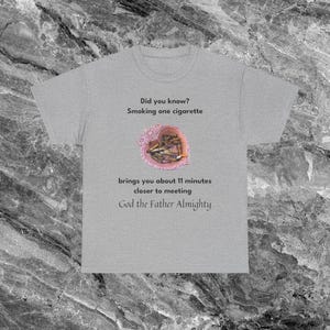 Cigarett-tröja Stötande T-shirt Rolig Meme-tröja Krya-tröja Pinsam T-shirt Olämplig T-shirt Förbannad T-shirt Konstig T-shirt Ironisk T-shirt Sport Grey