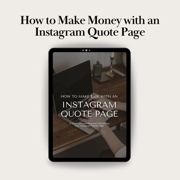 Instagram Themepage, Instagram Quote Page, Master Resell Rights, Ebook pdf, Done-For-You, Faceless Marketing, Passive Income, DFY, MRR, PLR