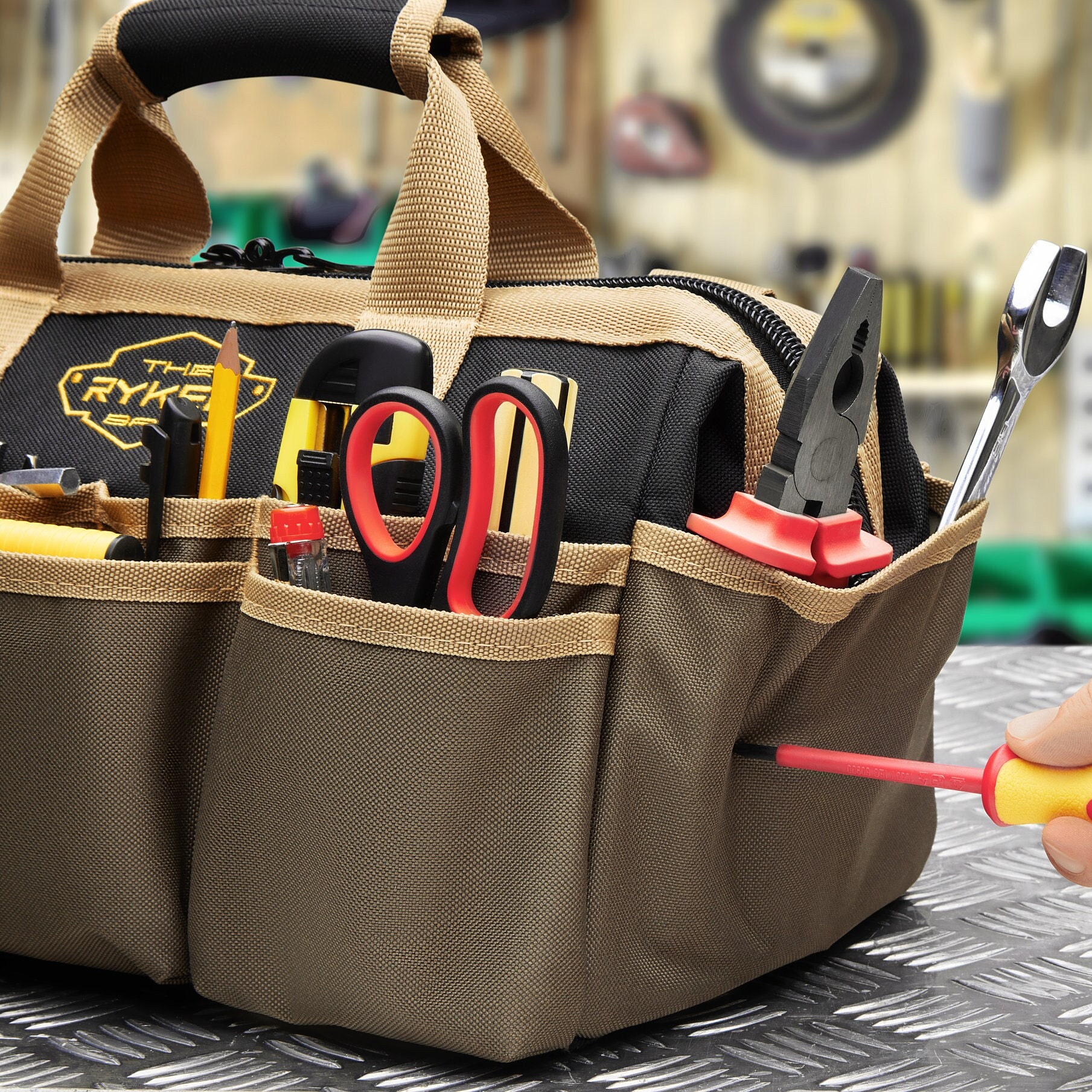 The Ryker Bag 14inch Tool Bag Organizer Small Tool Bag. Heavy Duty