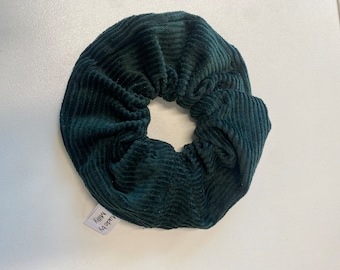 Green Corduroy Scrunchie | Corduroy Scrunchie, Cute Scrunchy, Hair Scrunchie, Repurposed. Cord Scrunchy