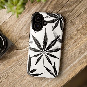 Marijuana Leaf iPhone 16, iPhone 16 Pro, iPhone 16 Plus, iPhone Pro Max Case, Marijuana Tribal Tough Cases, Pakalolo Phone Case, Phone Case