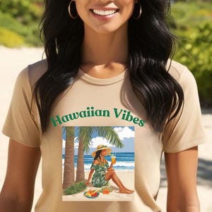 Island Life T-Shirt: Hawaiianisches polynesisches Baumwoll-T-Shirt