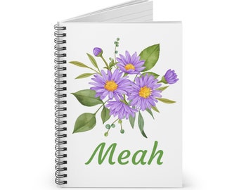 Lila Blumen Notizbuch: Ostergeschenk für Mama