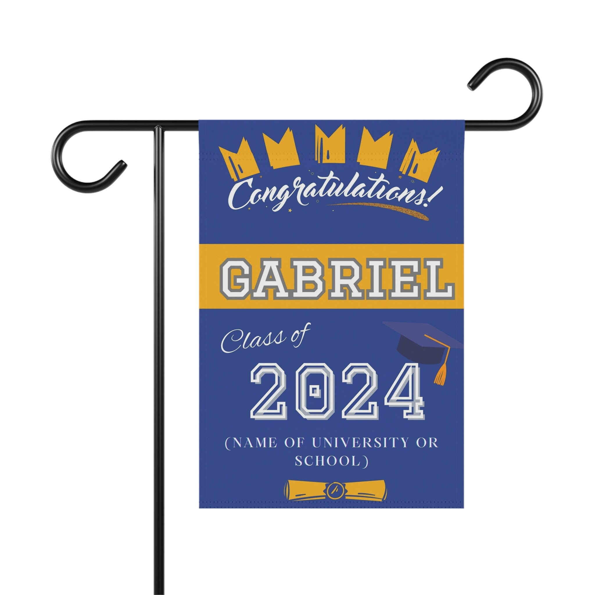 Custom Graduation Yard Sign, Custom College Flag, Personalized