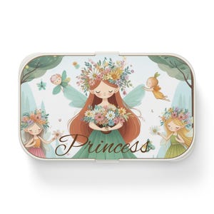 Princess Gift Box, Girls Bento Box, Eco-Friendly Lunch Box, Back to School Gifts, Wooden Lid Snack Box, Lunch Box, Girl Birthday Gifts