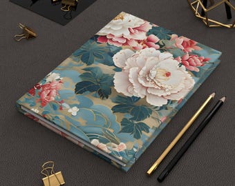 Floral Hardcover Journal: Elegant Writing Notebook with Perforated Pages