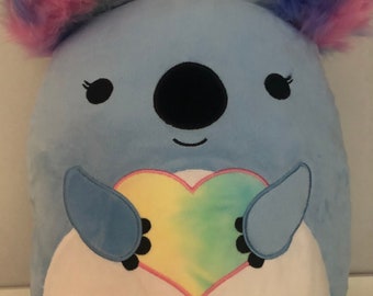Personalised name blue Koala bear plushie plush pillow