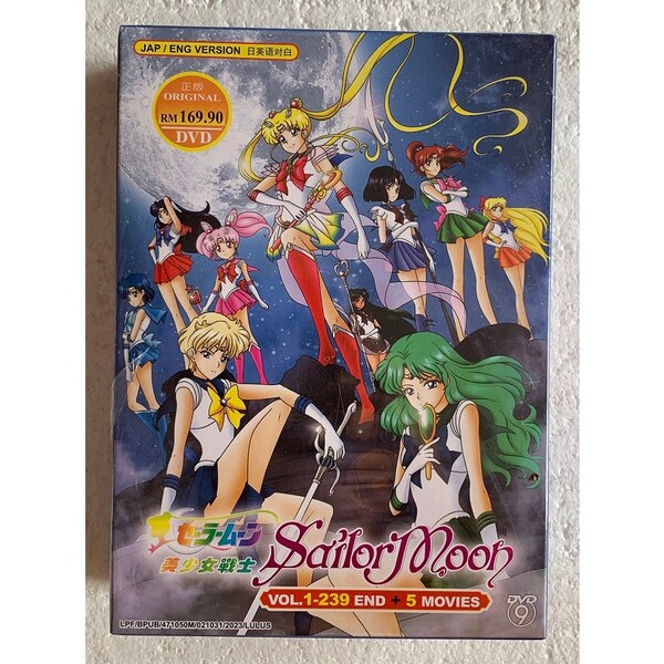 Sailor Moon Complete Collection All Series 239 Eps + Movie DVD Anime Box Set