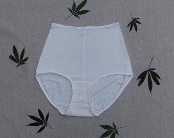 High Waisted Hemp Underwear Plastic Free 100% Biodegradable Compostable Underwear
