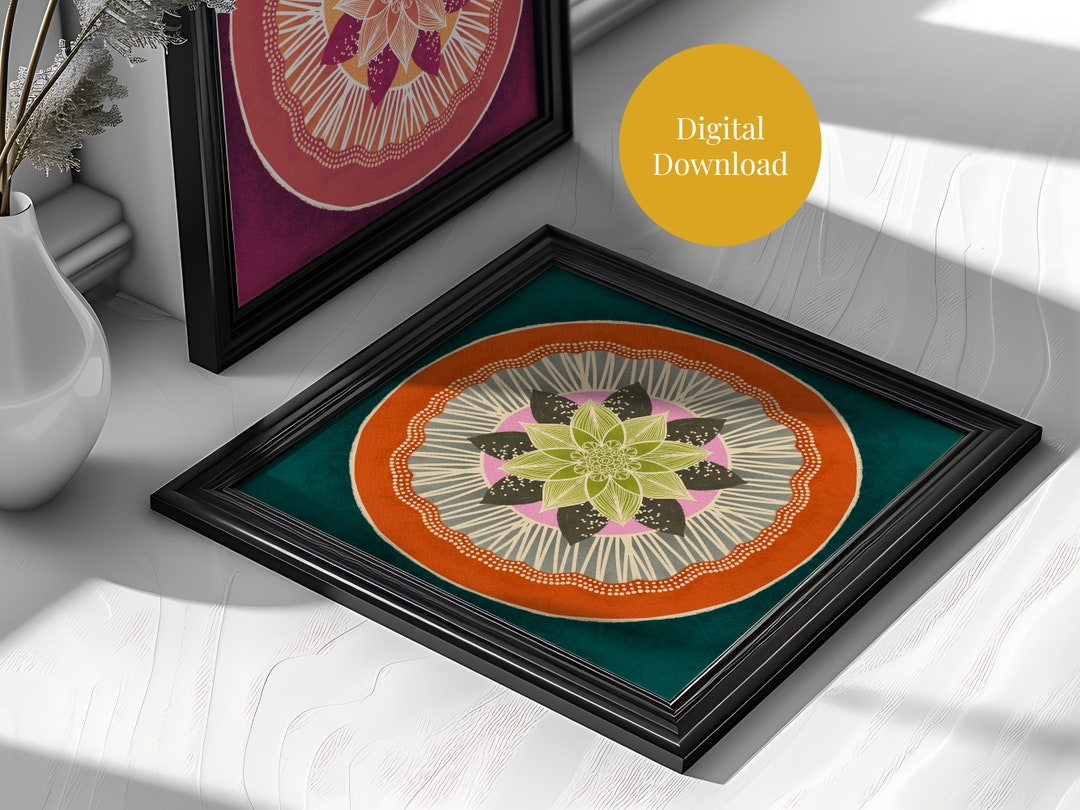 Boho Mandala Wall Art Boho, Boho Printable Art, Mandala Wall Art, Boho ...