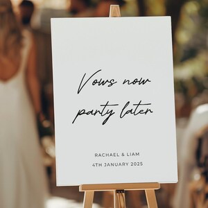 Letrero personalizado de bienvenida a nuestra ceremonia de boda o recepción / Letrero minimalista para bodas modernas y elegantes / Decoración de fiesta personalizada