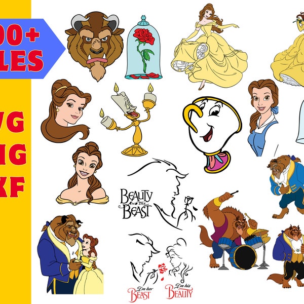 Beauty and the Beast SVG, Belle svg, Beast svg, Princess svg, Beauty and the Beast Clipart Cricut Instant Download