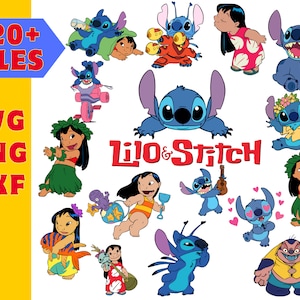Lilo and Stitch svg pack - lilo and stitch set of 9 - digital printable svg pack for shirt, wall, frame, mobile cover, laptop lid, circut