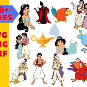 Aladdin Files, Svg Bundle , Aladdin Svg, Princess Jasmine , Genie svg, Aladdin svg, princess svg, Aladdin png, silhouette, shirt design