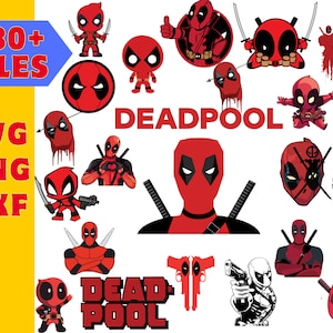 Deadpool Svg Bundle,Deadpool Png, Deadpool Cricut,Silhouette Clipart Digital Vector Cut File,Mug,Tshirt,180+ Layered Item, Instant Downlaod