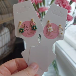 Flower earrings, daisy earrings, stud earrings, summer earrings, cute earrings zdjęcie 4