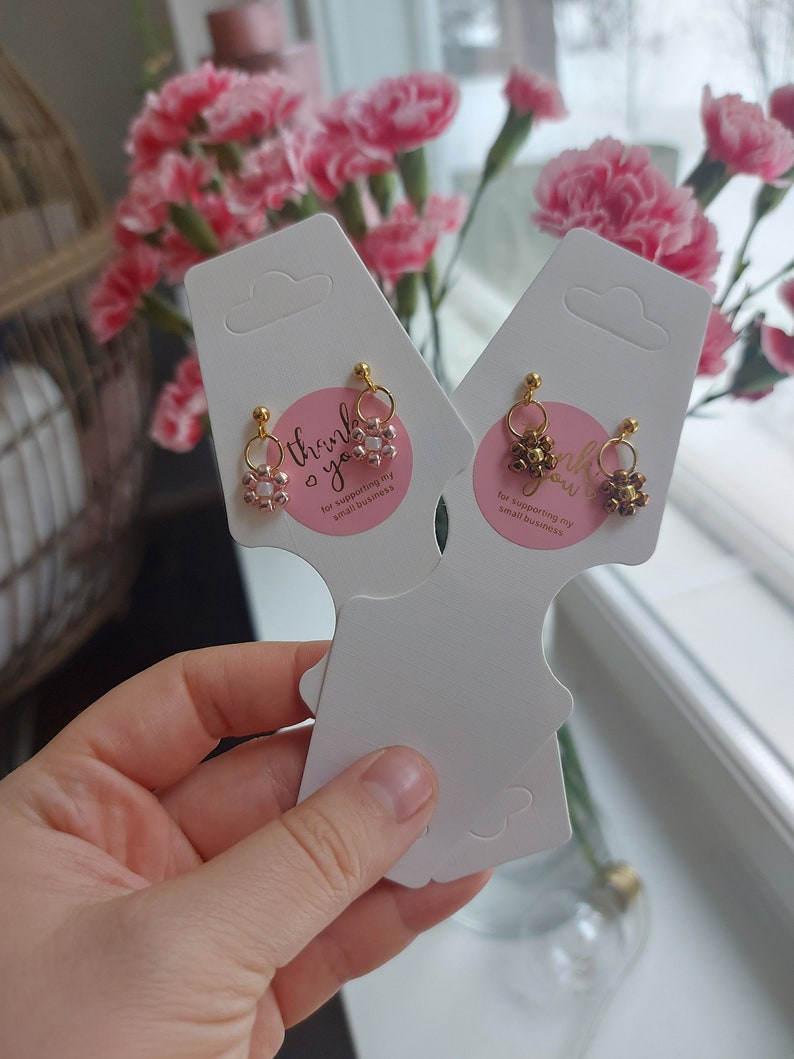 Flower earrings, daisy earrings, stud earrings, summer earrings, cute earrings zdjęcie 3