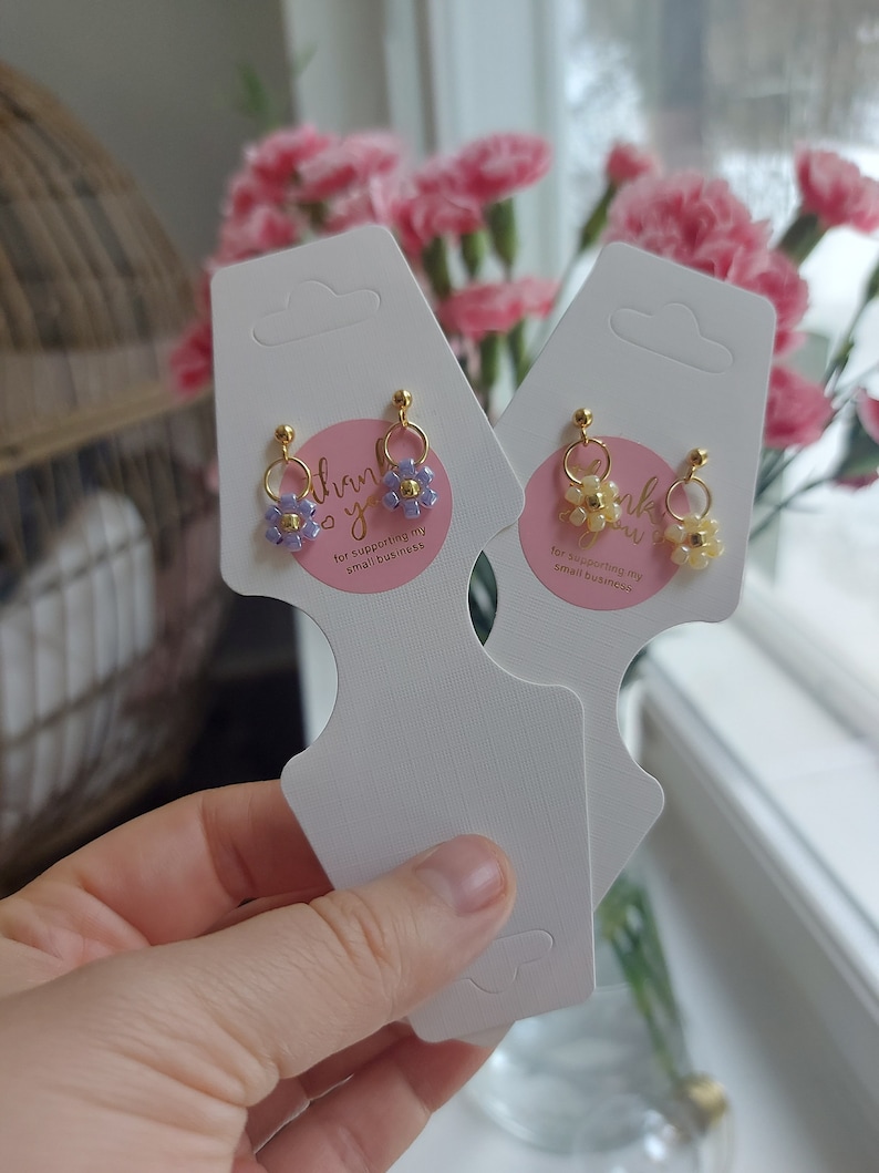 Flower earrings, daisy earrings, stud earrings, summer earrings, cute earrings zdjęcie 5