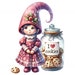 Gnome Cookie Jar Clipart 10PNG Watercolor, Gnome Cookie, Sweet Clipart