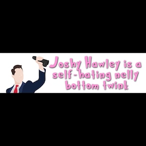 ジョシー・ホーリーは自己嫌悪のネリー・ボトム・トゥインク・バンパーステッカー