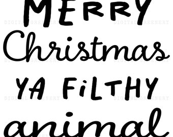 メリークリスマス、この汚い野郎！SVG、面白いクリスマスの引用句（デジタルダウンロード）