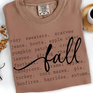 Fall Words Svg, Cozy Season Shirt Design (Digital Download)