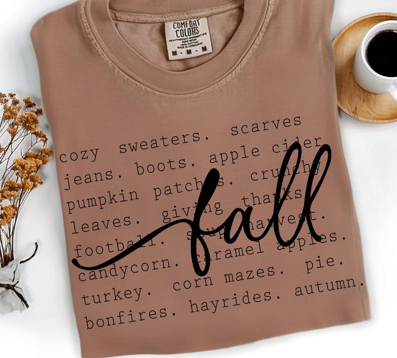 Fall Words Svg, Cozy Season Shirt Design (Digital Download)