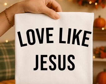 Love Like Jesus SVG, Retro Christian Graphic (Digital Download)