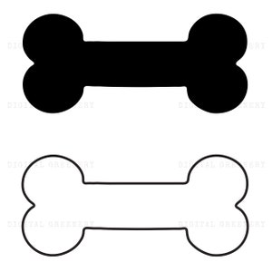 Osso di cane Svg, Osso di cane digitale, Osso di cane Png, Clip Art, File di taglio vettoriale per Cricut, Silhouette, Pdf Png Eps Dxf, Decalcomania, Adesivo, Vinile, Pin