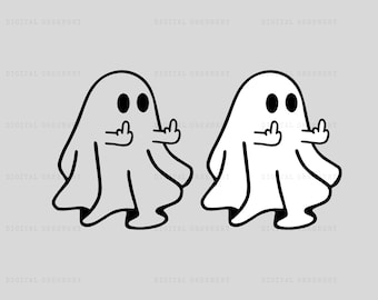 Ghost Middle Finger Svg Png, Halloween Svg Png, Svg File For Cricut, Cute Ghost Halloween Svg, Ghost Middle Finger SVG, Funny Halloween Svg