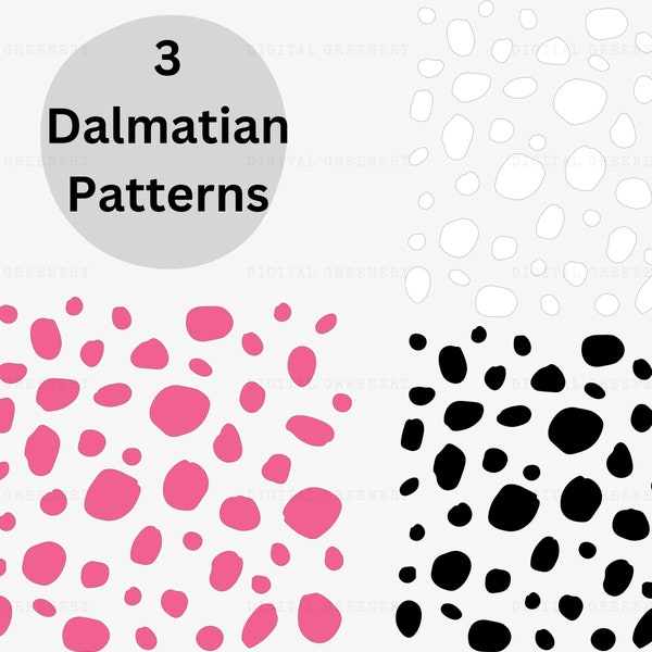 Dalmatian Spots Bundle SVG, Pink Dalmatian SVG, Dog SVG, Animal Spots Svg, Animal Svg, Paw Patrol Svg, Dalmatians Print Svg, Spots Pattern