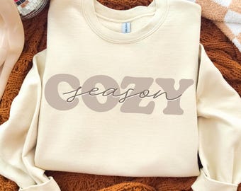 Cozy Season SVG PNG Cut File, Fall Christmas Halloween Winter SVG, Cozy Vibes Shirt Design, Seasonal Sublimation Cricut File