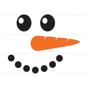 Sneeuwpop gezicht Svg, sneeuwpop, Christmas Design Svg Png, sticker, sticker, vinyl, pin, vector gesneden bestand voor Cricut, silhouet, kerstornament