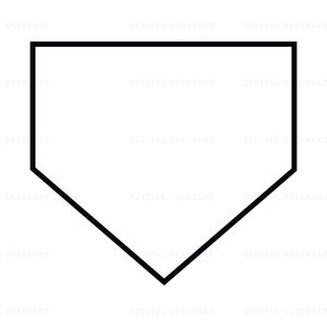 Baseball Home Plate Svg, Softball Home Plate Svg, Home Run Svg, Baseball Plate Clip Art, arquivo de corte vetorial para Cricut, Pdf Png Eps Dxf Psd