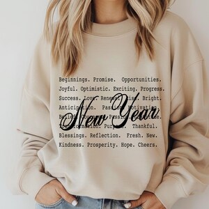Mots du nouvel an png Svg, Svg Png du nouvel an 2025, pulls douillets, hiver Tshirt Design Svg Png, sublimation du nouvel an, mots positifs Svg Png