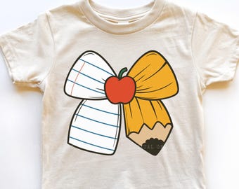 Personalized Teacher PNG, Pencil Paper Bow, School Shirt Sublimation File
