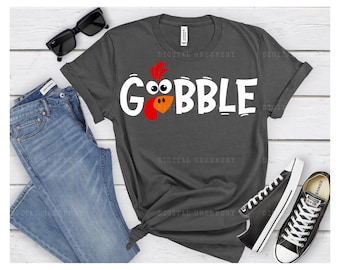 Thanksgiving SVG, Gobble SVG, Turkey Face SVG, Funny, Kids, T-shirt, Thanksgiving Svg, Gobble Svg, Turkey Face Svg, Svg Files For Cricut