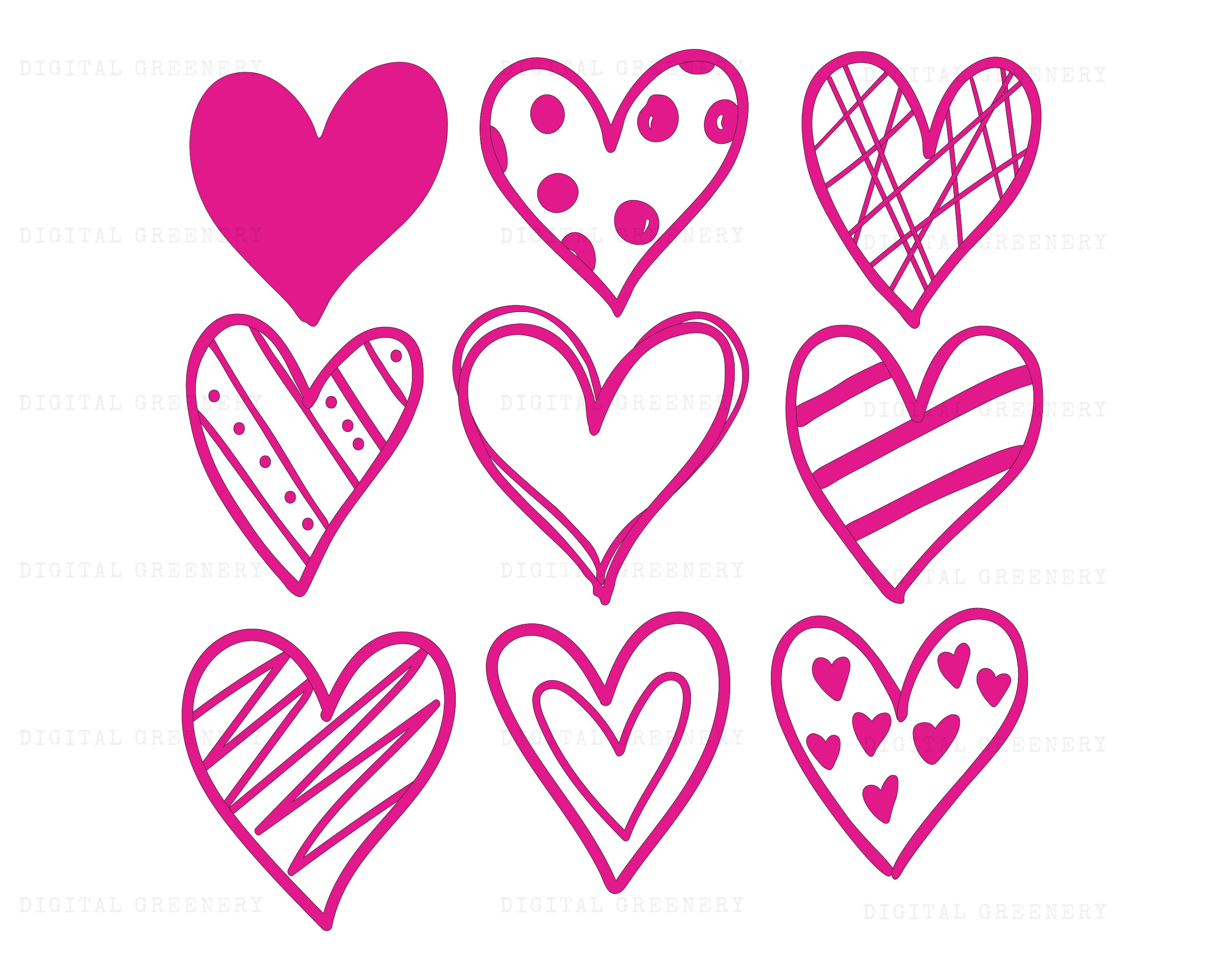 Valentines Day Svg Png, Valentines Day Nine Hearts Svg, Heart ...