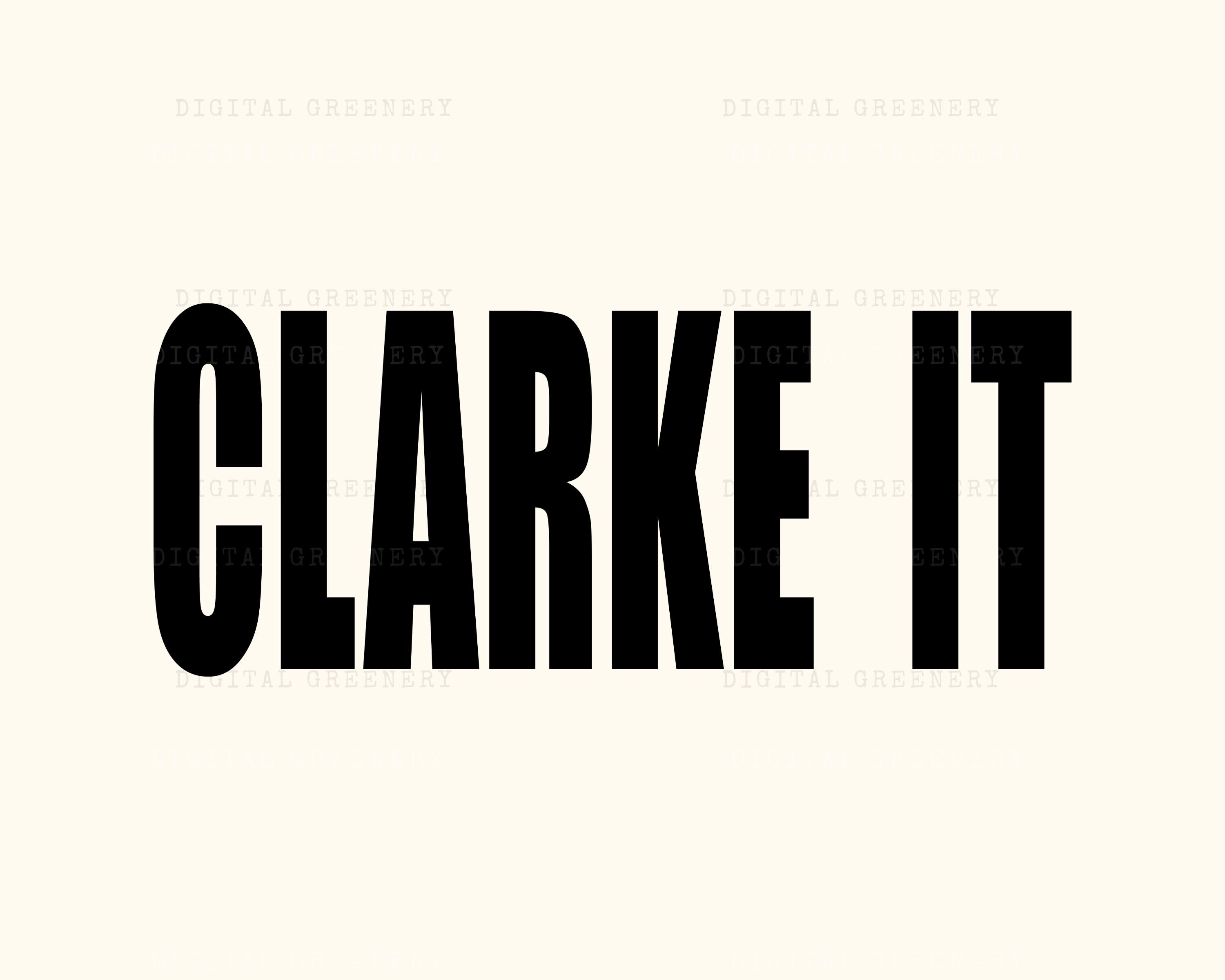 Clarke. It Sticker Clarke It Svg, Island Quotes Png, Island Inspired Design, Trendy Villa ...