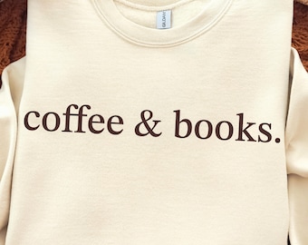 Coffee & Books Svg, Reading PNG, Book Lover, Librarian, Teacher, School, Cafe Sign Decor, T Shirt Design, Mug Clipart, Cricut Cut Files