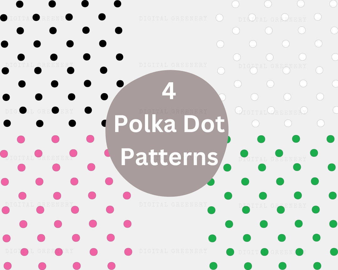 Polka Dot SVG Bundle, Black Polka Dot SVG, White Polka Dot SVG, Pink