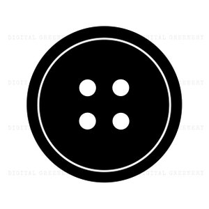 Peut inclure: Un bouton noir avec quatre trous blancs disposés en carré.